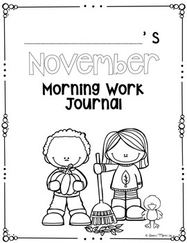 Kindergarten Morning Work November by Miss Danielle Murphy | TpT