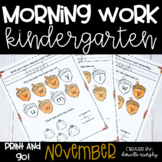 Kindergarten Morning Work November