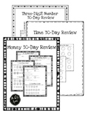 Morning Work Packet Bundle (Time, Money, and Place Value)