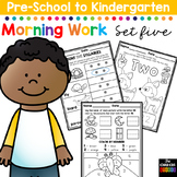 Morning BOOSTER Work: Preschool to Kindergarten - Set Five