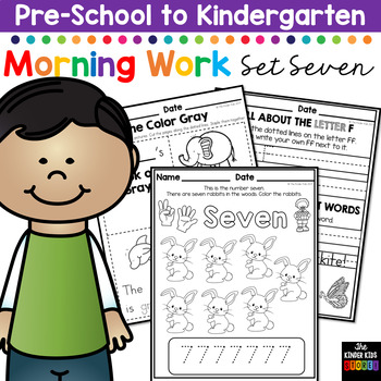 Preview of Morning BOOSTER Work: Preschool to Kindergarten - Set Seven