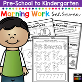 Morning BOOSTER Work: Preschool to Kindergarten - Set Seven