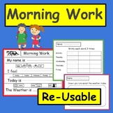 Morning Work-Reusable-Back to School-ESL newcomer curricul