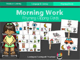 Morning Work Rhyming Words Clipping Cards