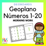 Morning Work | STEM Geoboard Activity in Spanish | Numbers to 20