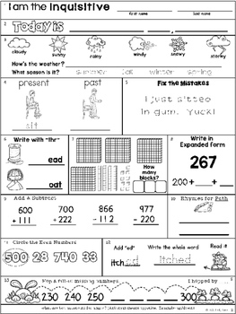 Morning Work: Second Grade April Packet by Emily Ames | TpT