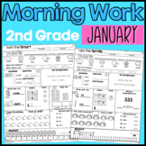 January Morning Work Second Grade Math and ELA Digital and PDF