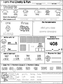 Morning Work: Second Grade March Packet by Emily Ames | TpT
