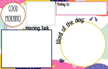 Preview of Morning Work Slide Template