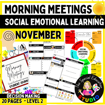 Preview of Morning Work Social Emotional Learning Activities Autism Special Education