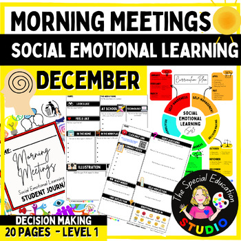 Preview of Morning Work Social Emotional Learning Activities Autism Special Education SEL