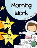 Morning Work, Space Theme! Numbers 0-10, 27 activities!