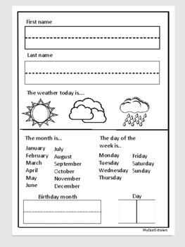 Morning Work-Special Education by My Cool Scholars | TpT