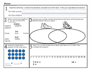 Preview of Morning Work Spiral Review 3rd Grade