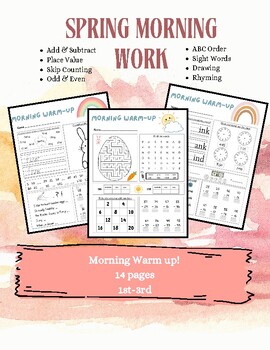Preview of Morning Work / Spring / 1st 2nd 3rd Warm-Up / Math / Language Arts