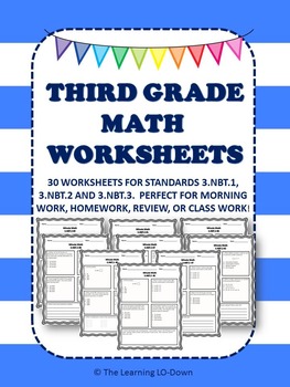 Preview of Morning Work: Third Grade Common Core Math Worksheets