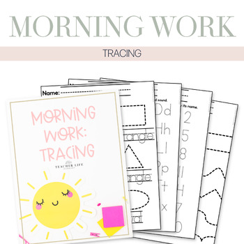 Preview of Morning Work: Tracing (Freebie!)