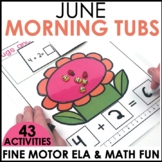 Morning Work Tubs - Summer Fine Motor Bins for ELA and Mat