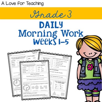 Preview of Morning Work Weeks 1-5 {Editable}