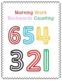 Morning Work and  Counting Backwards Booklet