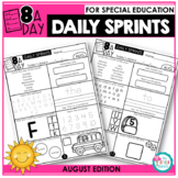 Morning Work and Daily Review for Special Education - August