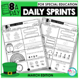Morning Work and Daily Review for Special Education - March