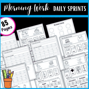 Preview of Morning Work and Daily Review -winter Activities for Kindergarten-Back to School