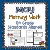 Preview of Morning Work - for 5th Grade MAY - No Prep - Standards Aligned 