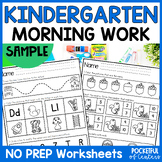 Morning Work for Kindergarten Freebie
