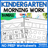 Morning Work for Kindergarten Math and Literacy Worksheets