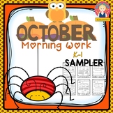 Morning Work for Kindergarten and First Grade {October The