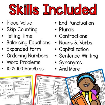 Morning Work for Second Grade (Second Quarter) Distance Learning by ...