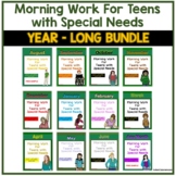 Morning Work for Teens with Special Needs (Year-long Bundl