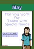 Morning Work for Teens with Special Needs (May)- Autism / 