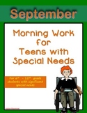 Morning Work for Teens with Special Needs (September)- Aut