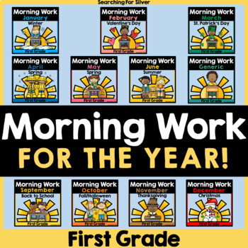 Preview of Morning Work for the Year Bundle {1st Grade} PDF & Digital Ready!