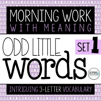 Preview of "Odd Little Words" Vocabulary Rich Morning Work, Word Work {12 Weeks}