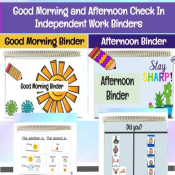 Preview of Morning Workbook & Afternoon Workbook for Daily Check In & Independent Work