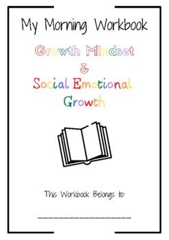 Preview of Morning Workbook for Growth Mindset & Social Emotional Growth