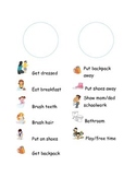Morning/afternoon picture routine checklist (door hanger)