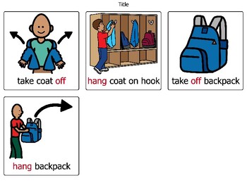 hang up backpacks clip art