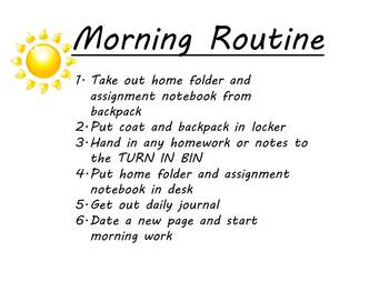 Preview of Morning and Afternoon Routine Posters Elementary