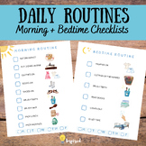 Morning and Bedtime Routine Checklists for School-Aged Kid