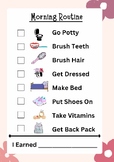 Morning and Night Routine Checklist with Visual Pictures