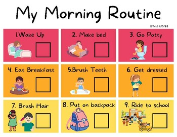 Morning and Night Routines/Schedule by HeartsofHope | TPT