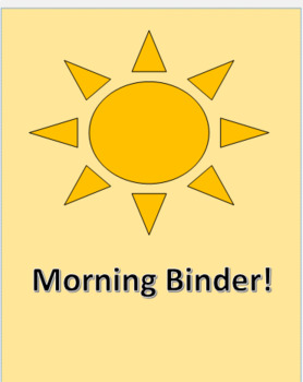 Preview of Morning binders