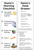 Morning checklist / desk tray desk strips