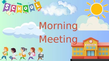 Preview of Morning circle presentation/Editable circle time ppt/ASD morning meeting/group