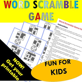Morning work: Early finishers : Early Finishers Word Scramble Challenge