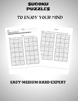 Preview of Morning work:Sudoku Mastery,A Journey Through Four Levels to train  your brain.